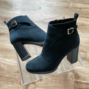 Cole Haan Harrington Riding Suede Black Bootie